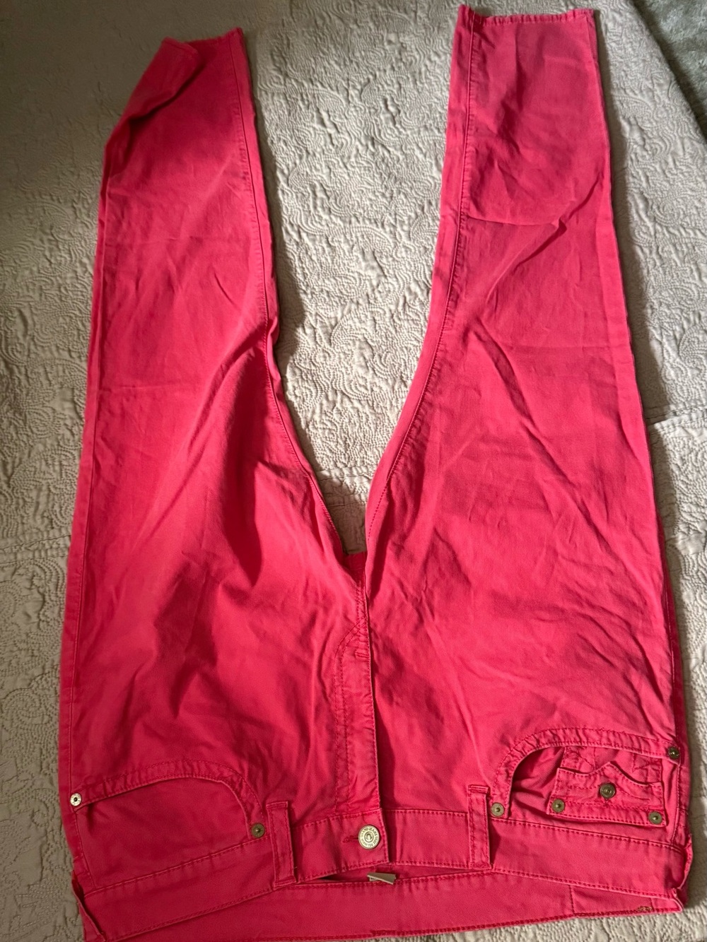 True Religion "Geno Slim" Red Flap Pocket Jeans - Men's Size 40